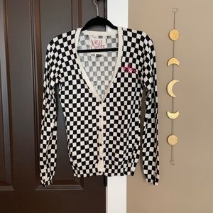 Volcom checkered button down sweater